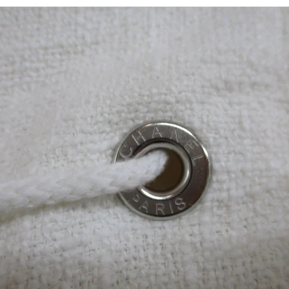 Chanel Cruise Cotton Tweed Cream Lace-Up Trousers 34 - Picture 2 of 7